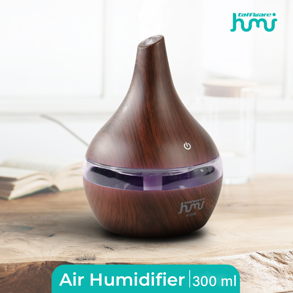 Taffware HUMI Air Humidifier Mini Ultrasonic Wood Grain 300ml - K-H98