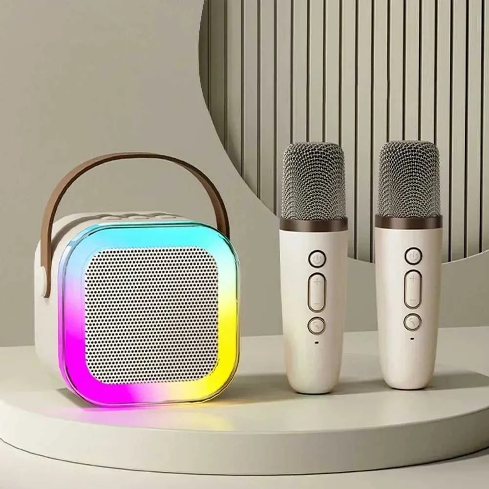 MEODY Speaker Bluetooth Portable Karaoke with 2 Wireless Microphone - K12