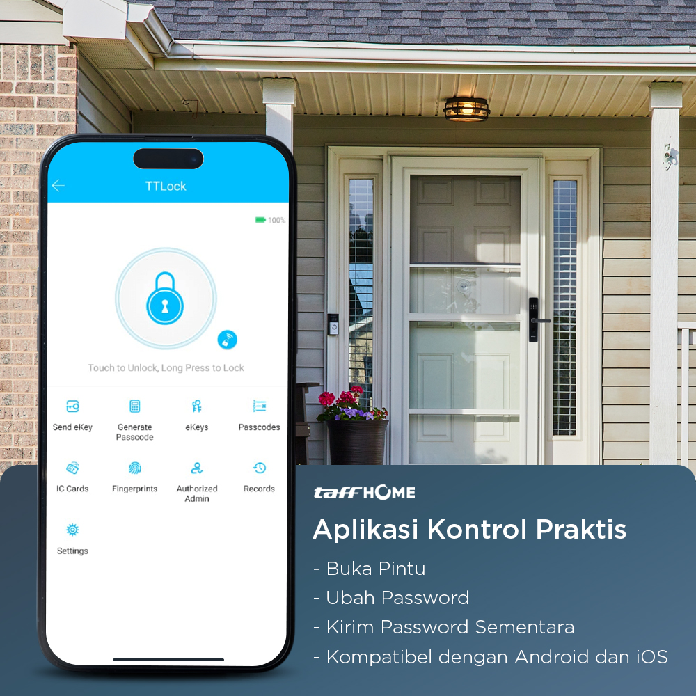 TaffHOME Smart Door Lock Password Bluetooth Card TTLock - S203