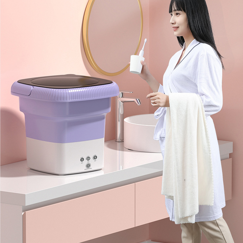 HAOYUNMA Mesin Cuci Mini Lipat Portable Foldable Washing Machine 6.5L - HY65