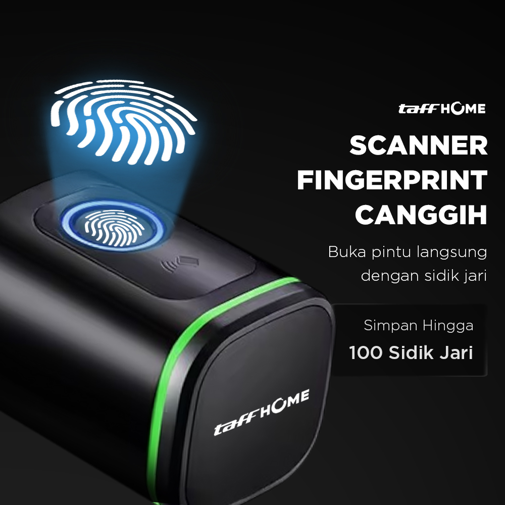 TaffHOME Smart Door Lock Fingerprint Bluetooth Card Alarm Tuya Smart - S1-B60