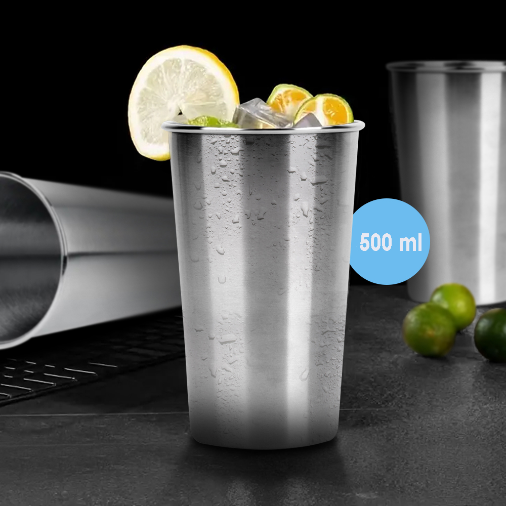 HOSPORT Gelas Stainless Steel Korea Single Wall Glass 500ml - H13