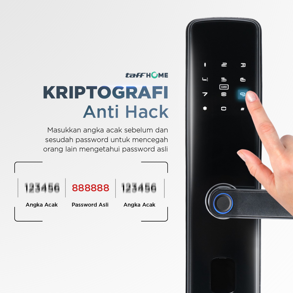 TaffHOME Smart Door Lock Fingerprint Password Bluetooth Card TTLock - YS-24