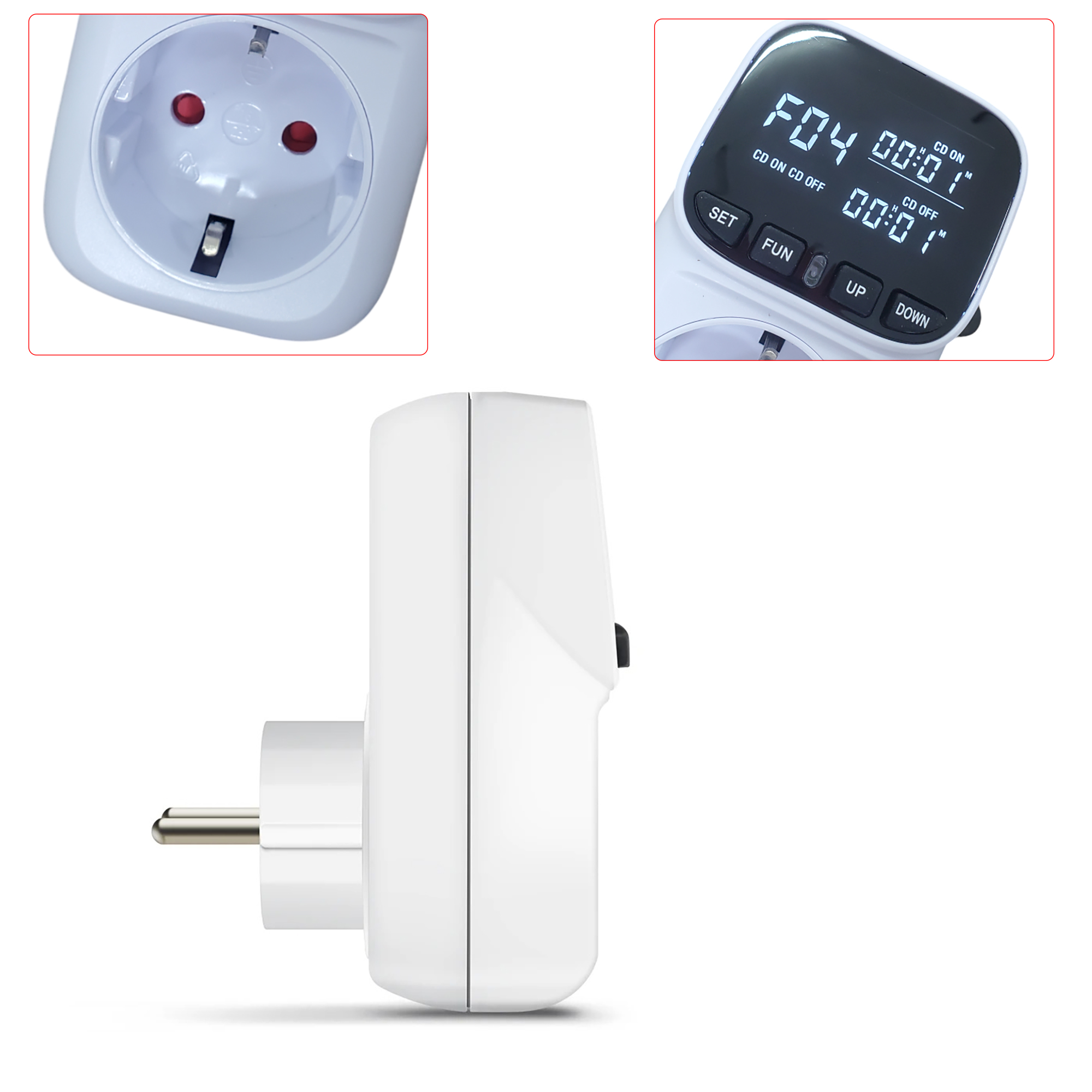 YIERYI Stop Kontak Termometer Digital Timer Programmable EU 16A 230V - TC02