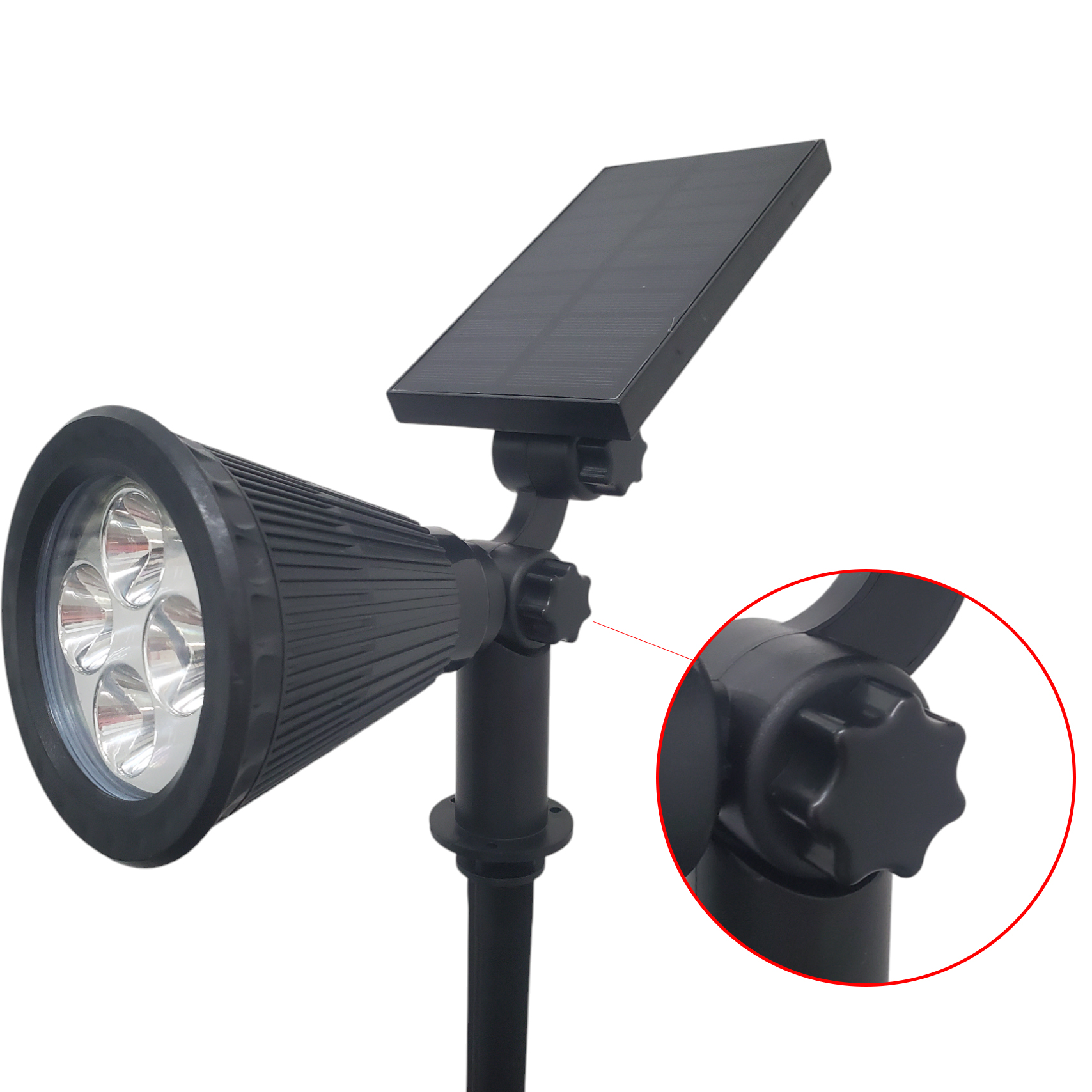 Hyelaer Lampu Taman Hias Tancap Solar Panel Waterproof Cool White 4LED - TS-G0102