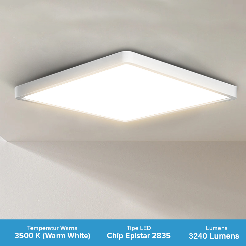 MARPOU Lampu Plafon LED Ceiling Light 36W 40x40 cm Warm White - MA36