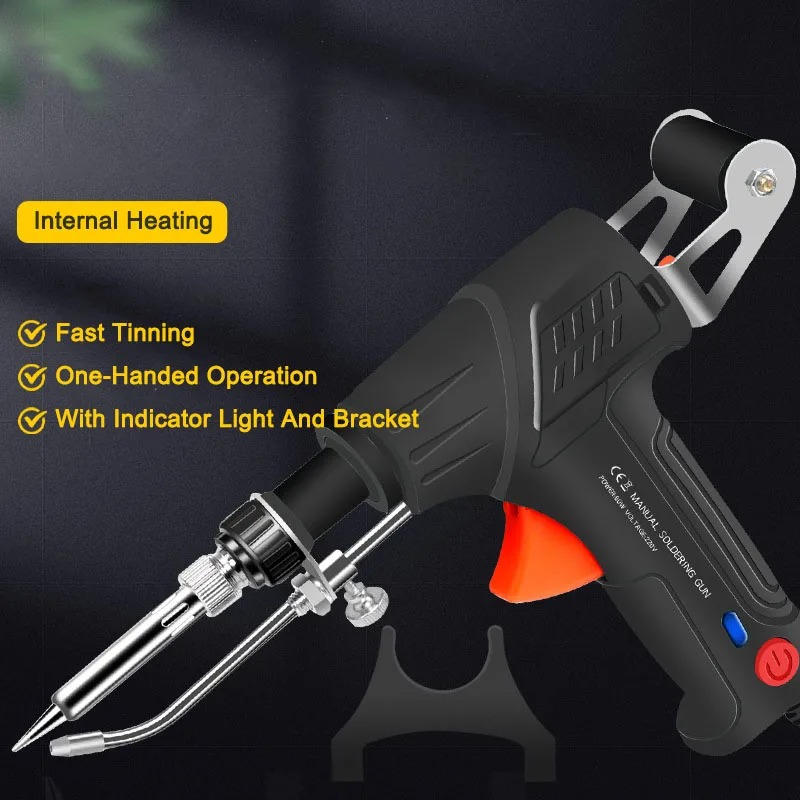 Januel Solder Listrik Tembak Tin Gun Handheld 60W With Braket Tin Wire - Jn04