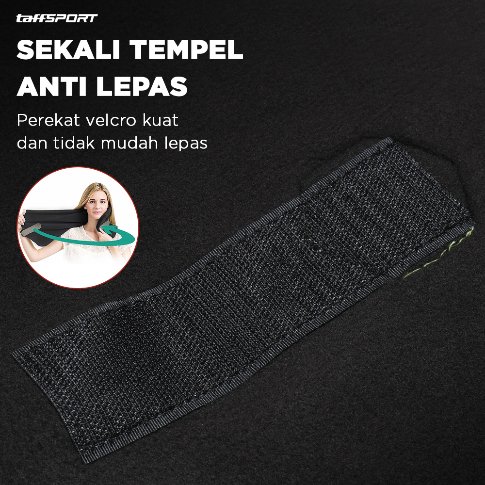 TaffSPORT Bantal Leher Travel Katun Ergonomis 360 Support Neck Pillow - NF302