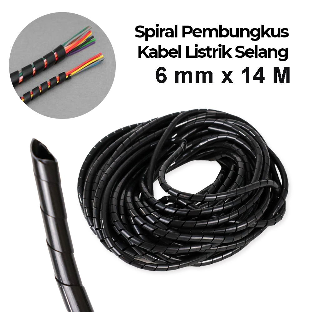 HEGEZHENG Spiral Pembungkus Pelindung Kabel Listrik Cable Organizer - HPS-60