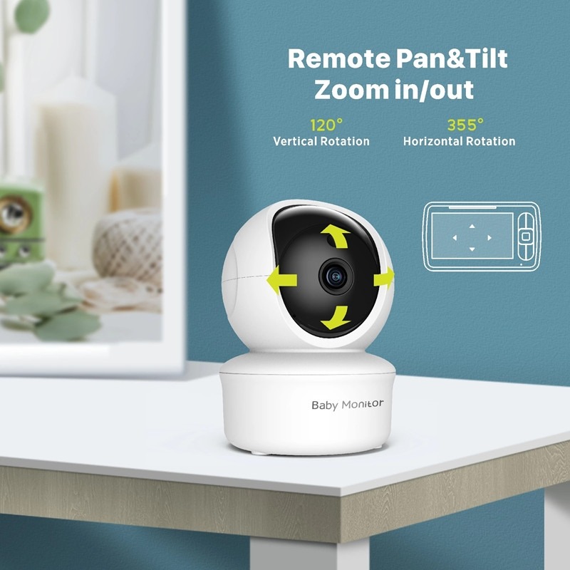 IBNUNU Baby Monitor CCTV Display Camera Two Way Talk 5 Inch 3000mAh - SM650