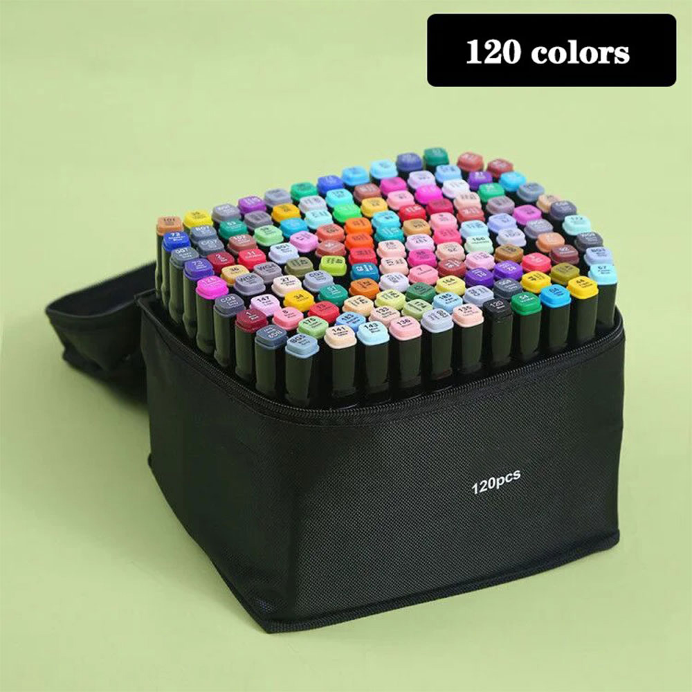 Toddi Spidol Dual Side Fine Art Brush Art Marker Set 120 Warna - CY-006