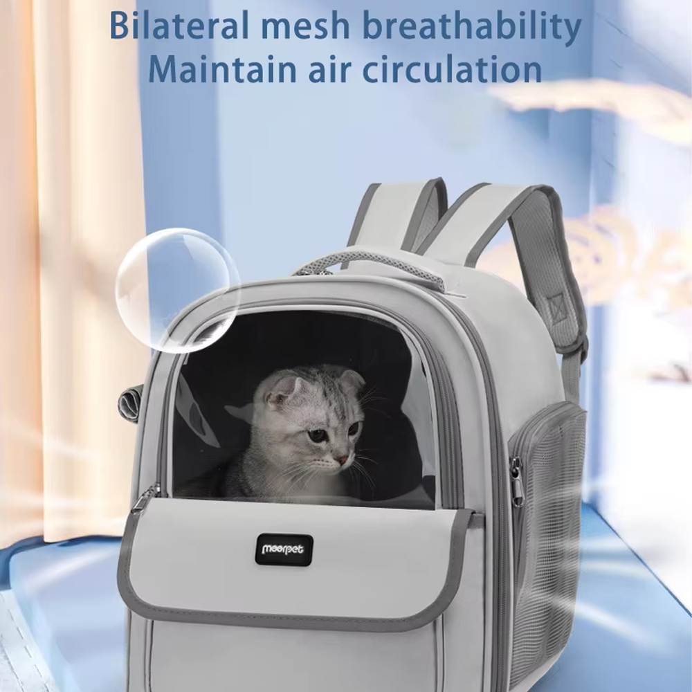 Moorpet Tas Kucing Anjing Pet Cargo Breathable Backpack Travel Oxford - M14