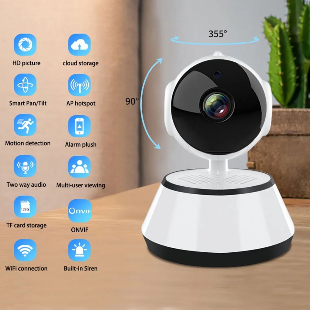 V380 Pro Kamera CCTV PTZ HD 720P Alarm Two Way Audio AP Hotspot - Q6X