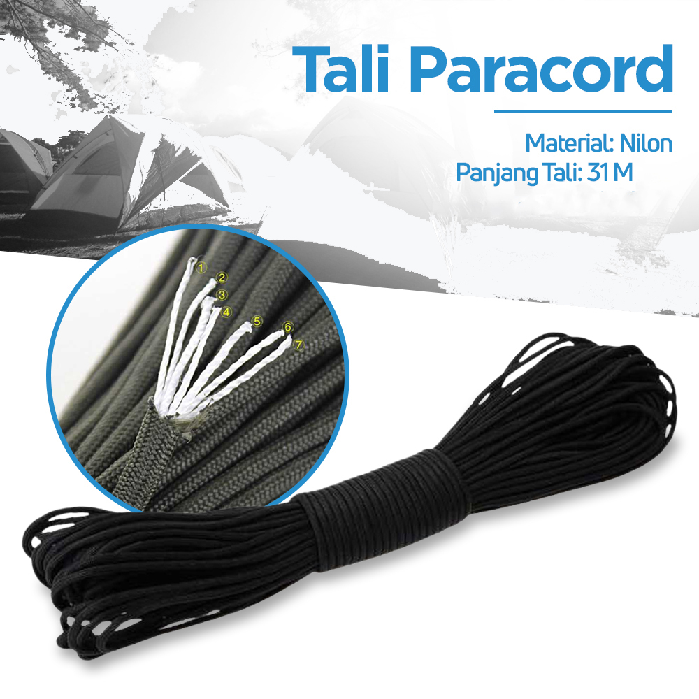 TaffSPORT Tali Paracord Camping Adventure 7 Core 4mm 31M - SS01