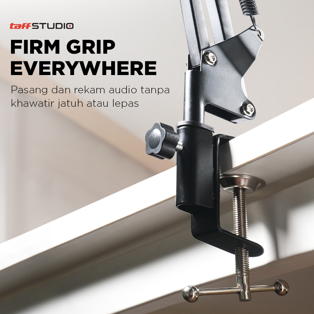 TaffSTUDIO Condenser Microphone Stand Holder 360 Lazypod Clamp - NB-35