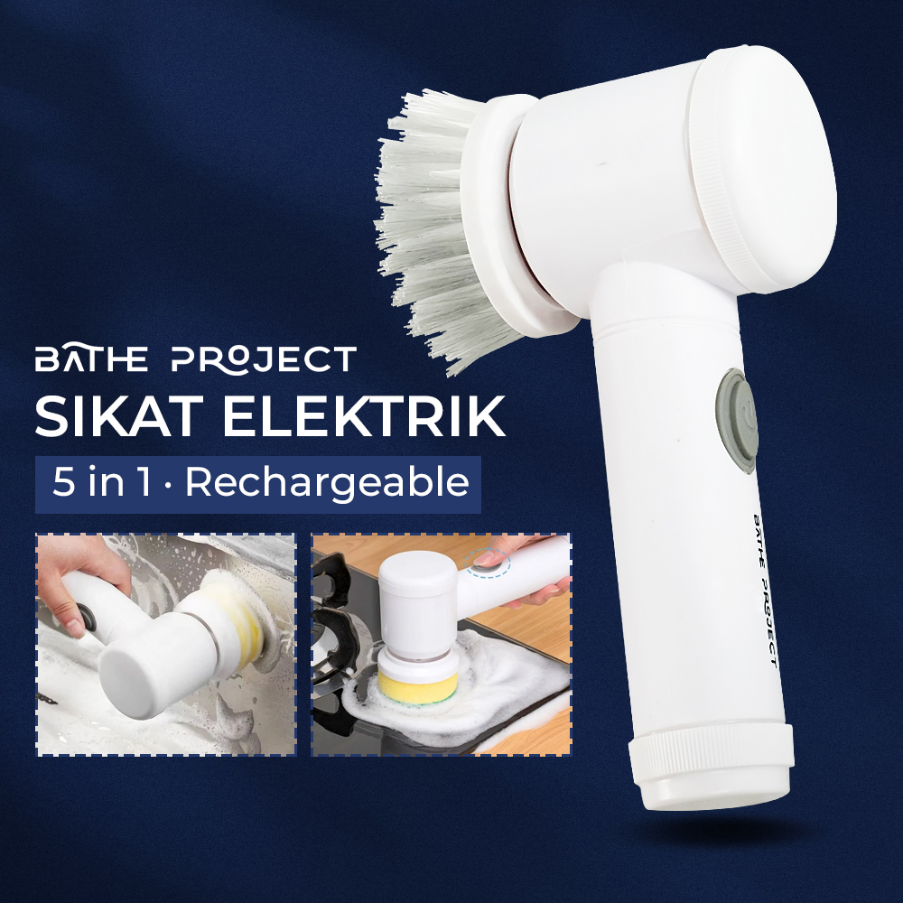 BATHE PROJECT Magic Brush 5in1 Electric Cleaning Sikat Rechargeable - WQ8110