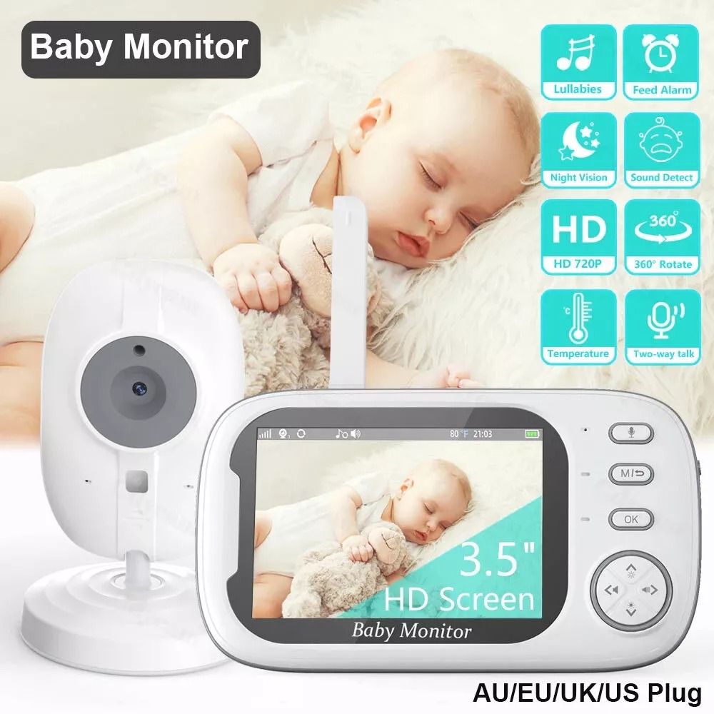IBNUNU Baby Monitor CCTV Display Camera Two Way Talk 3.5 Inch 2000mAh - ABM600