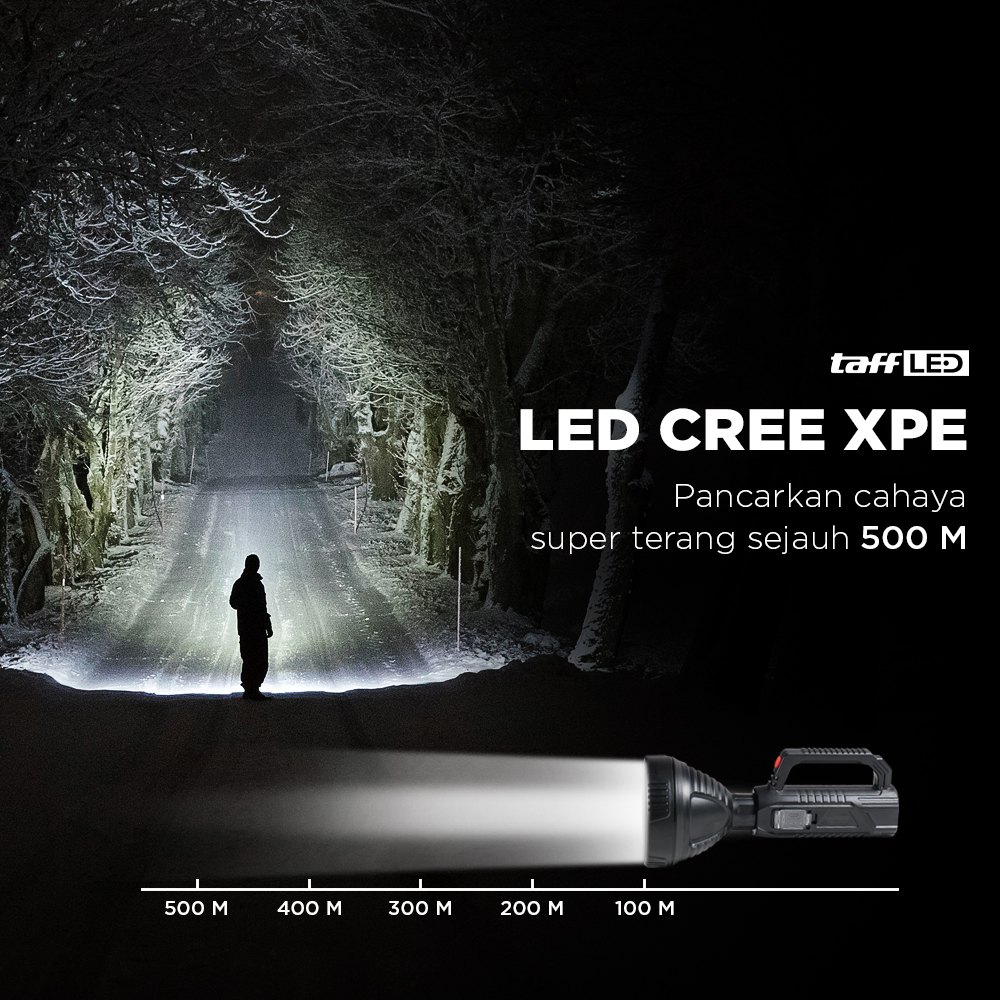 TaffLED Pocketman Senter LED Waterproof USB Recharge Cree XPE - LH-A08