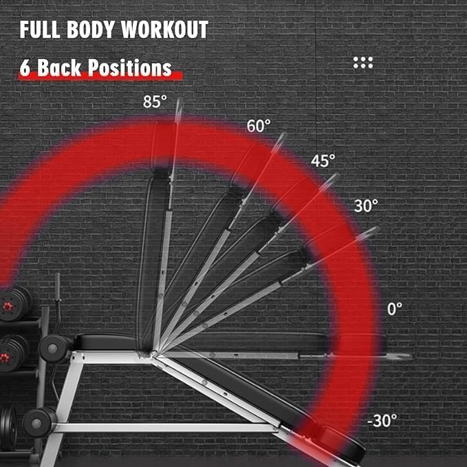 XJX Kursi Gym Bench Adjustable 11in1 Functions with Support Pillow - X022