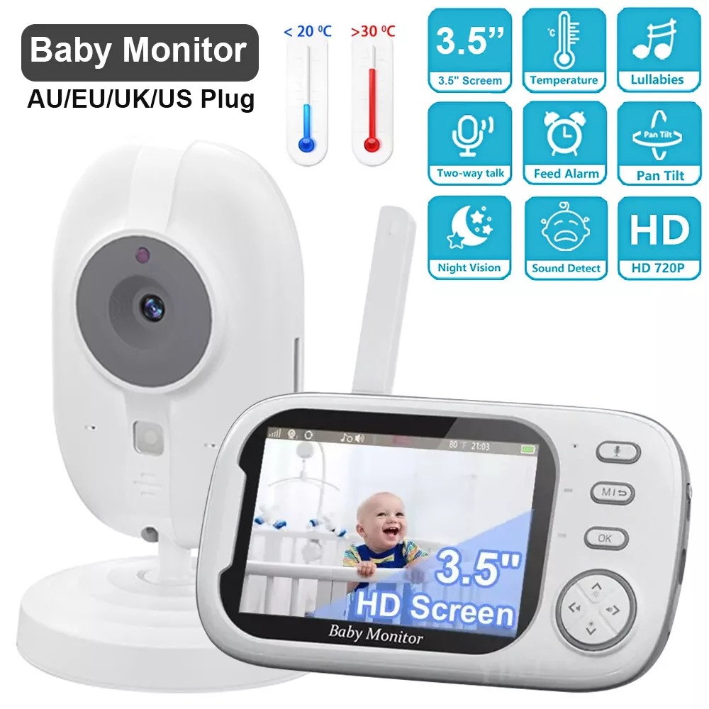 IBNUNU Baby Monitor CCTV Display Camera Two Way Talk 3.5 Inch 2000mAh - ABM600