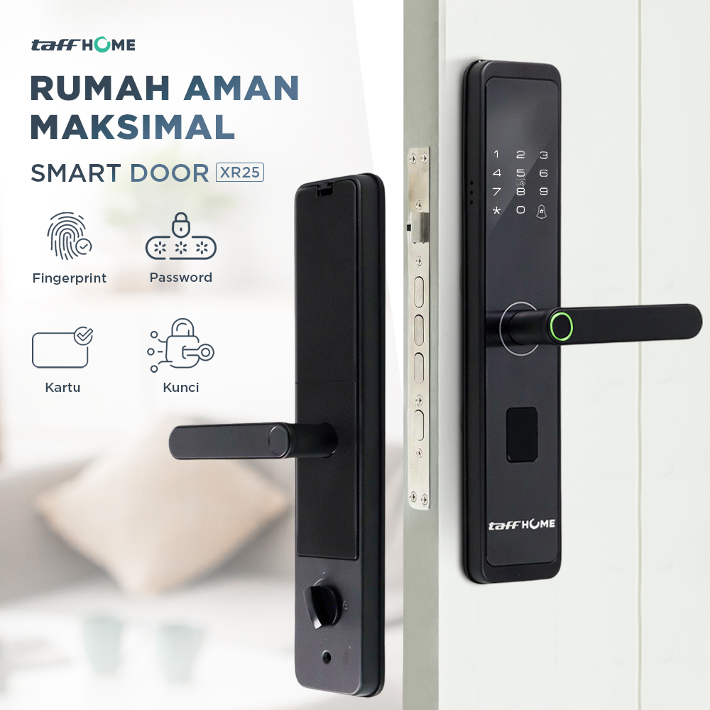 TaffHOME Smart Door Lock Fingerprint Password Card Alarm - XR25