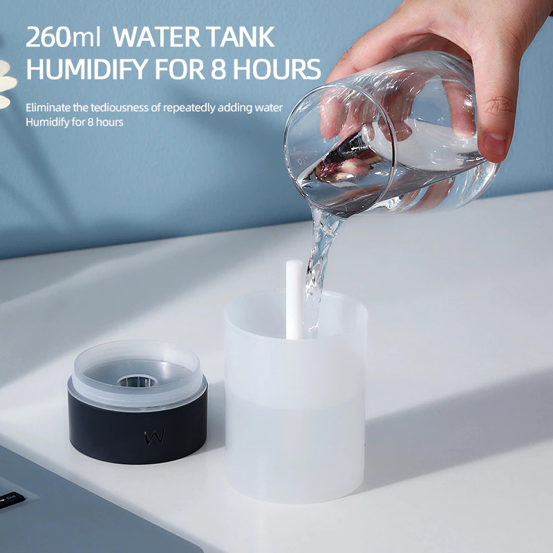 Searide Air Humidifier Mini Car Home Ultrasonic Diffuser RGB 260ml - A109