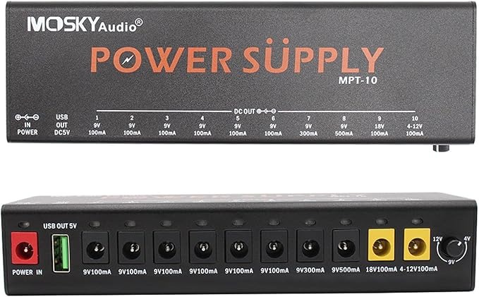 MOSKYAUDIO Power Supply One Adjustable Effect Guitar with USB - MPT-10