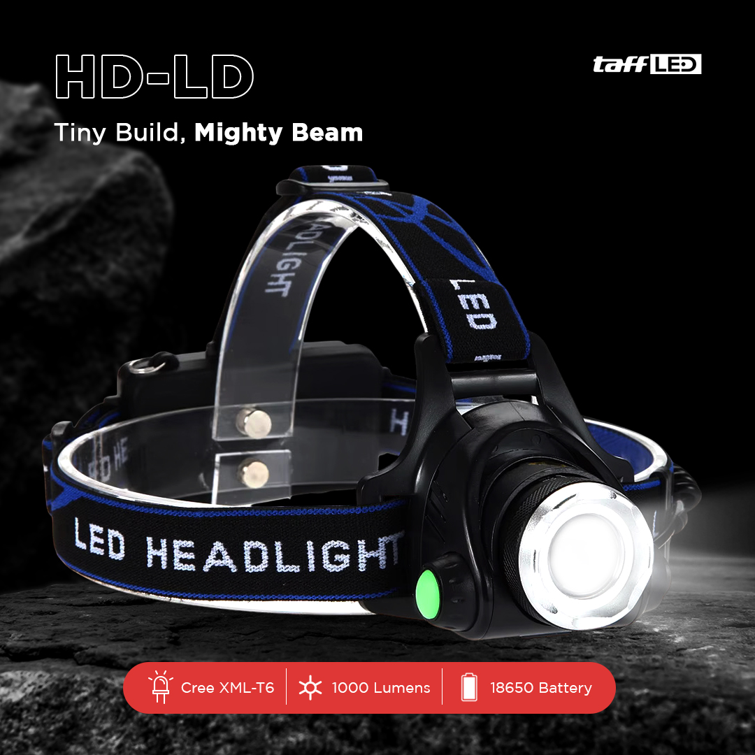 TaffLED High Power Headlamp 1 LED Cree XML-T6 - HD-LD