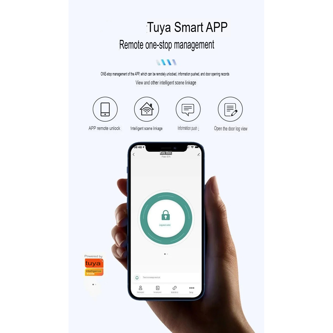 REFINE Smart Door Lock Tuya App Bluetooth Fingerprint Password - MJ1S