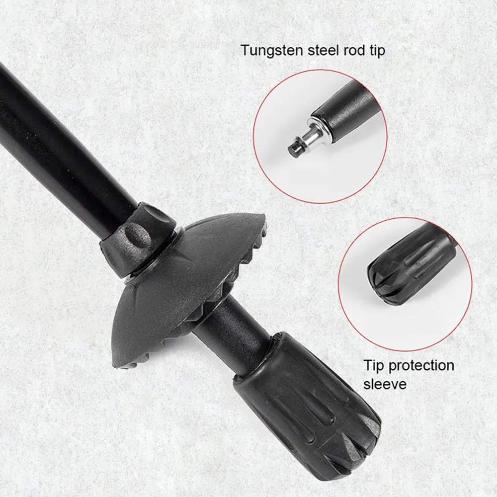 TaffSPORT Tongkat Hiking Trekking Pole 5 Section 130cm Foldable 36cm - TF13