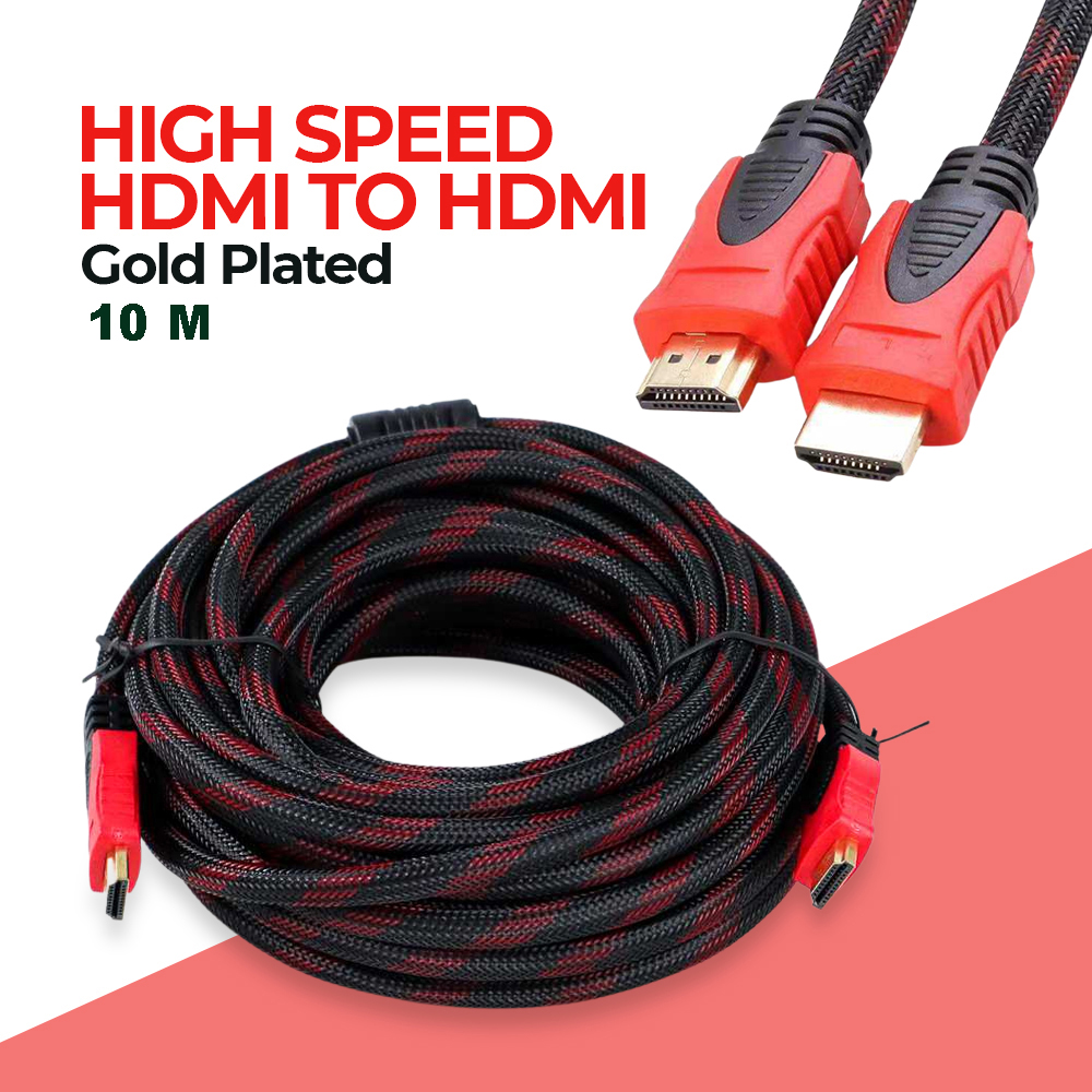 High Speed HDMI to HDMI Cable OD7.3mm Gold Plated 1080P 10M - HYX