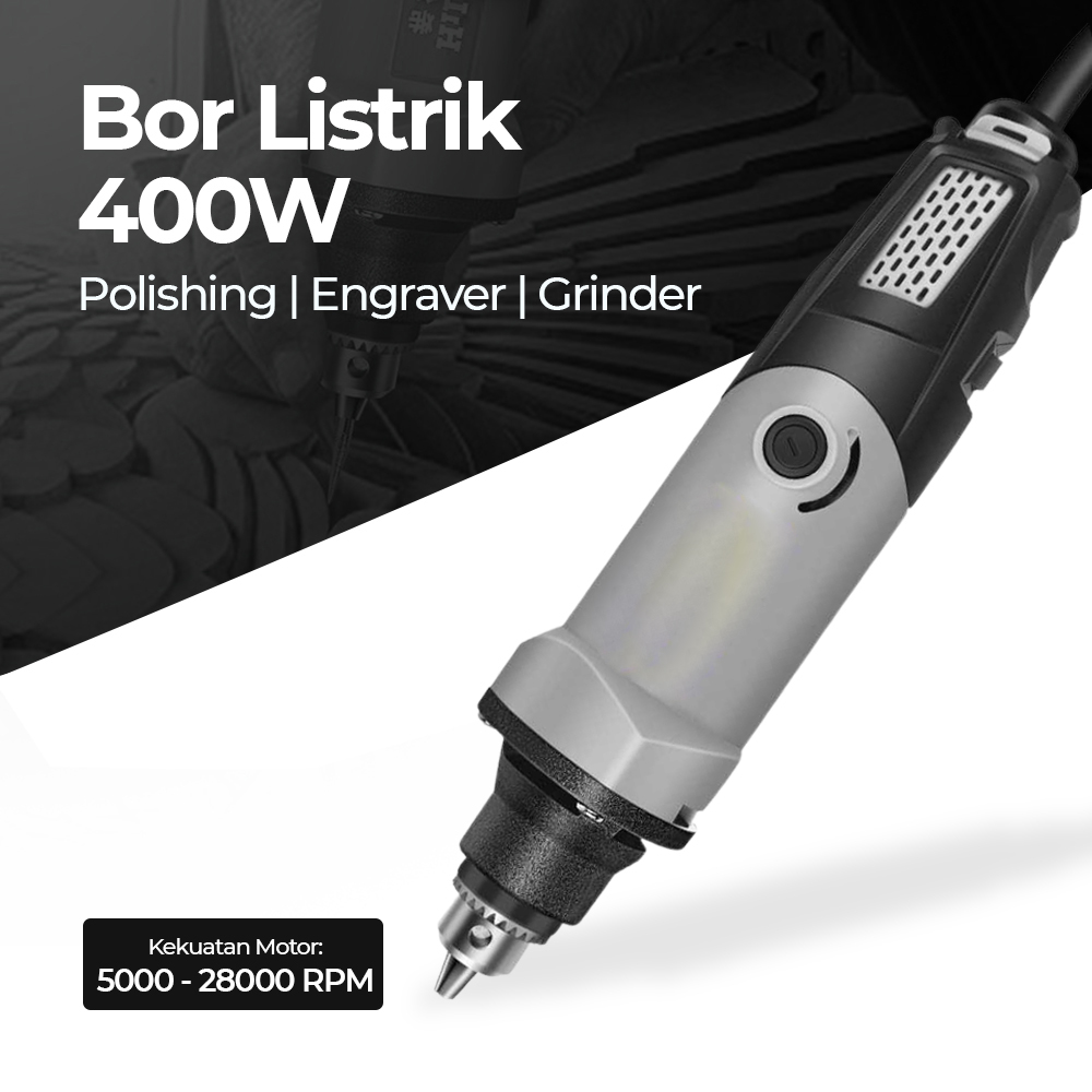 HILDA Bor Listrik Mini Electric Drill Polishing Engraver Grinder 400W - MD400