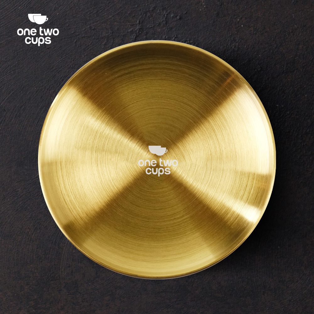 One Two Cups Piring Makan Stainless Steel Elegan Plate European Style - SN16