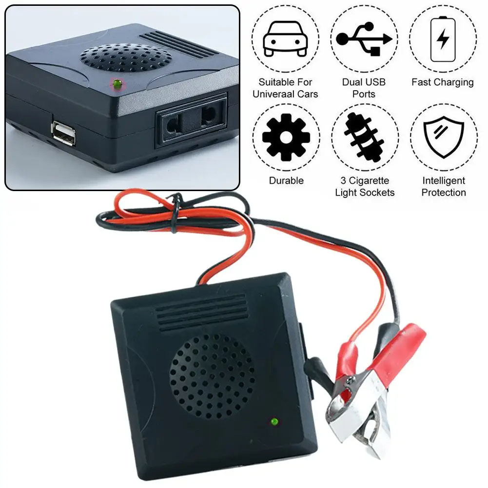 OTDTY Power Inverter Pure Sine Wave Car DC 12V to AC 220V 70W USB - WS-107