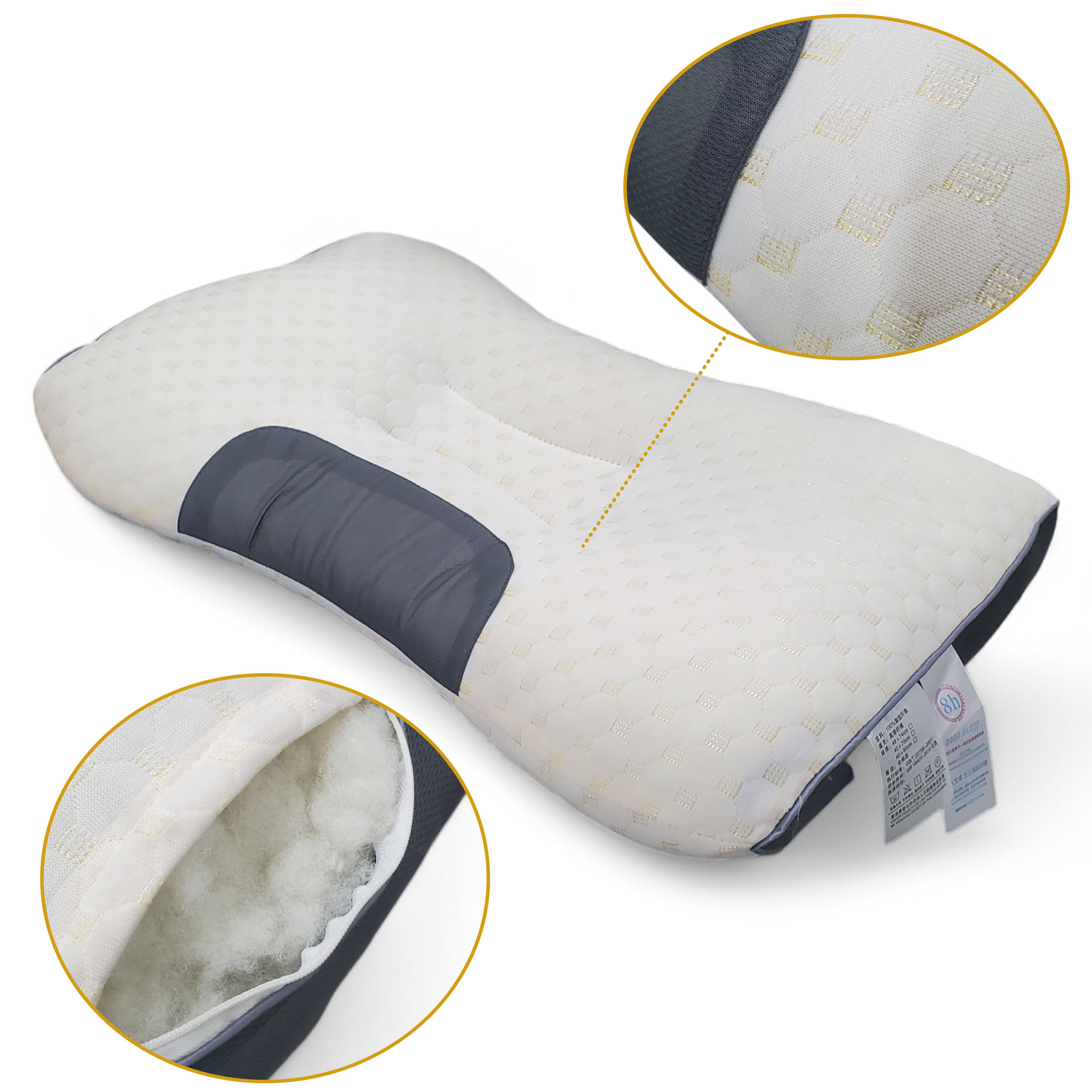 BeB Bantal Orthopedic Dacron 3D Neck Cervical Pillow Massage 850G - 8h
