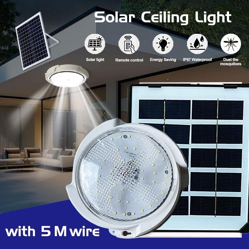 Smuxi Lampu Plafon LED Tenaga Surya 50W 19cm Dimmable Cool White - SM60