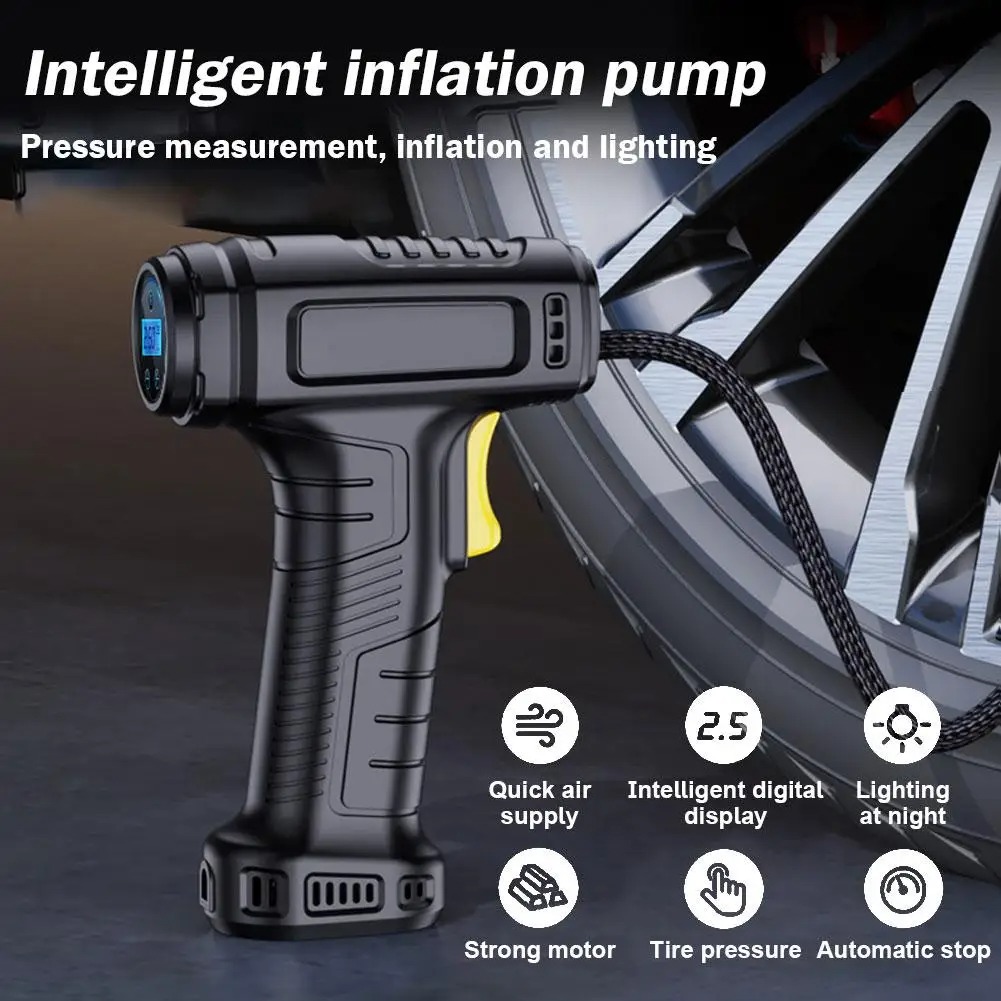 SUITU Pompa Ban Elektrik Digital Display Tire Inflator 4000mAh - ST-5007