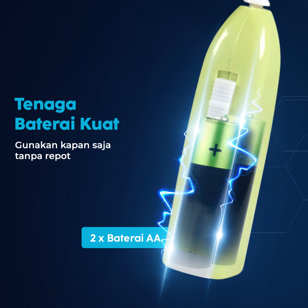Hand Mixer Mini Pengocok Telur Milk Frother Electric Battery Power - F-016