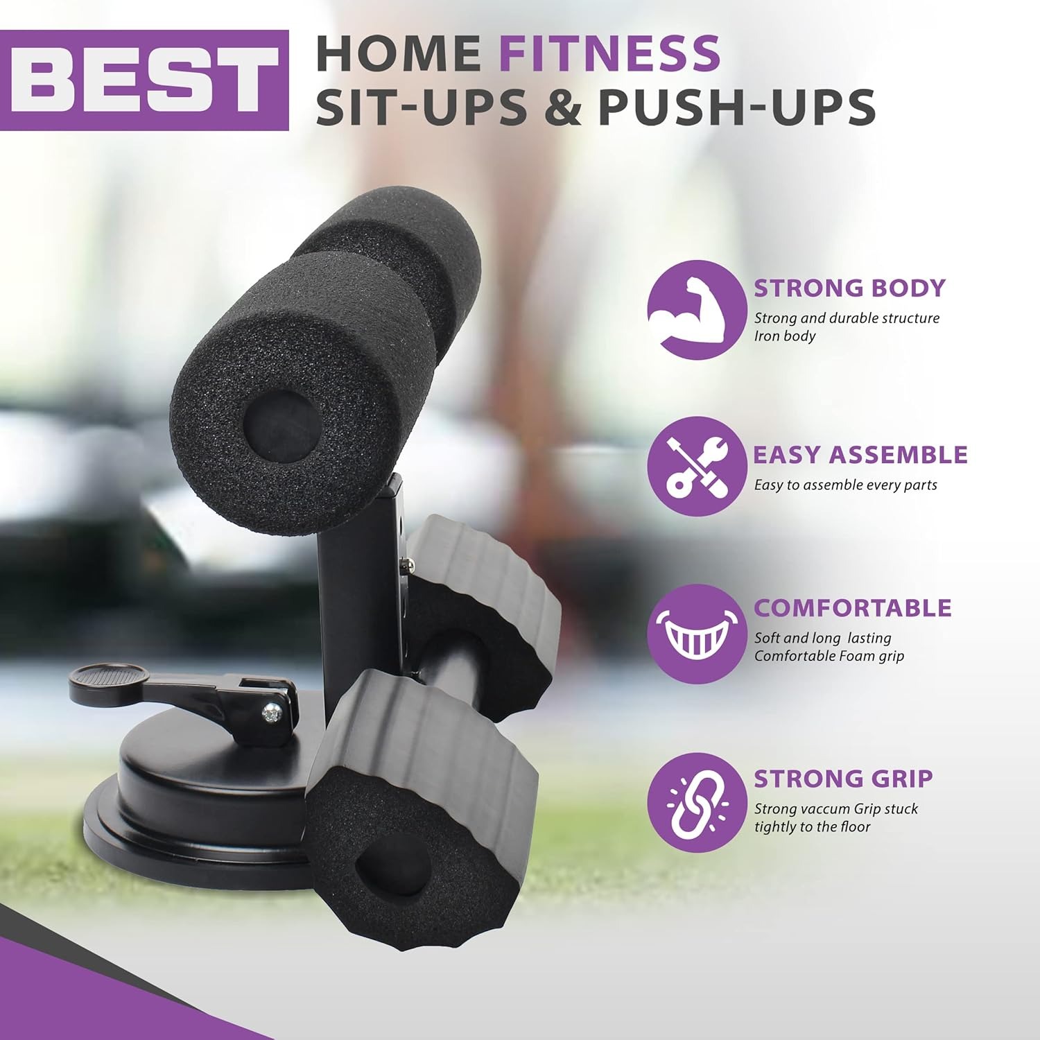 Flyfan Alat Bantu Sit Up Stand Fitness Adjustable Stainless Steel - FN-1003