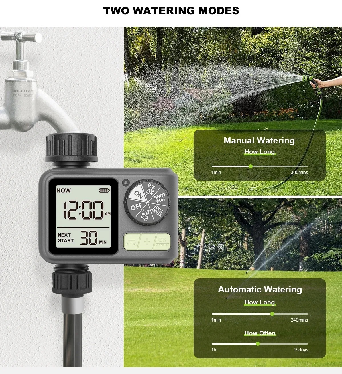 HICUT Timer Penyiram Tanaman Digital Watering Sprinkler IPX5 - HCT-M05