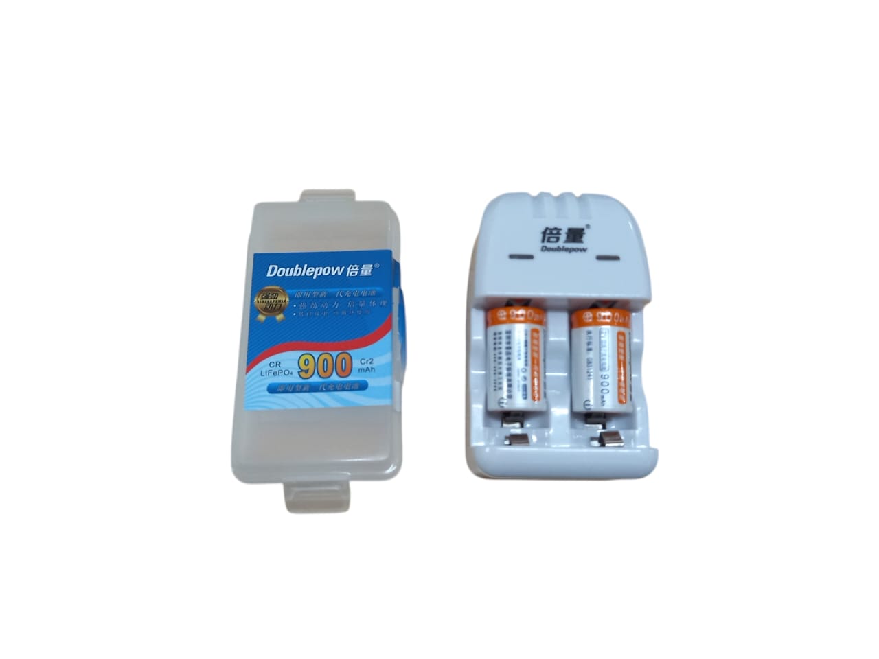 Doublepow Charger Baterai Rechargeable 2 Slot CR2 with CR2 2 PCS - DP-K06