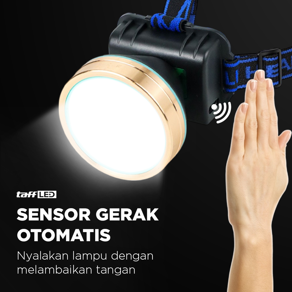 TaffLED Senter Kepala LED Headlamp Motion Sensor Rechargeable - TG28