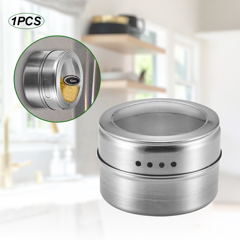 Leten Tempat Bumbu Makanan Magnetic Spice Jar Container 1 PCS - C121