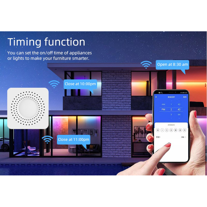 LY Mini Smart Switch WiFi 2 Channel Tuya Alexa Control Module 16A - FS-02HW