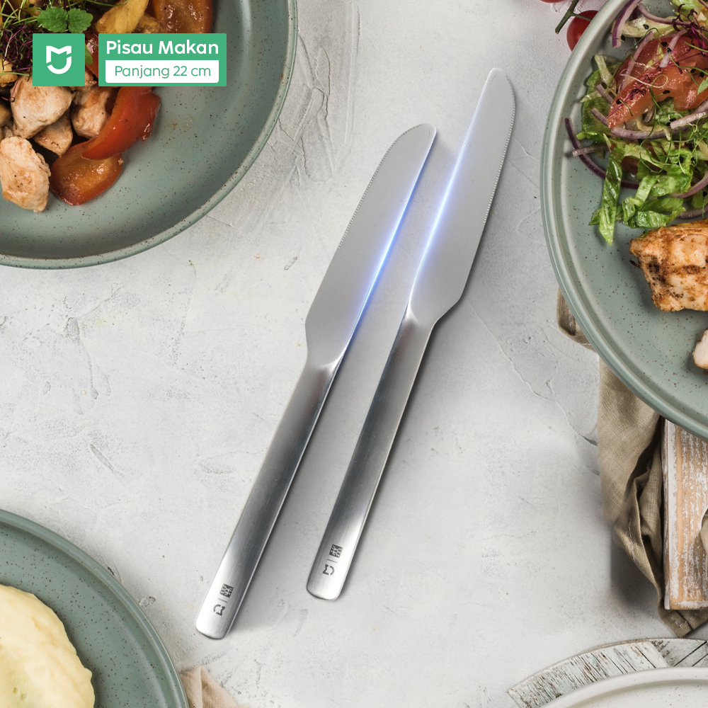Mi Zwilling Pisau Makan Gerigi Stainless Dinner Knife 2 PCS - MJSLRCD01XH
