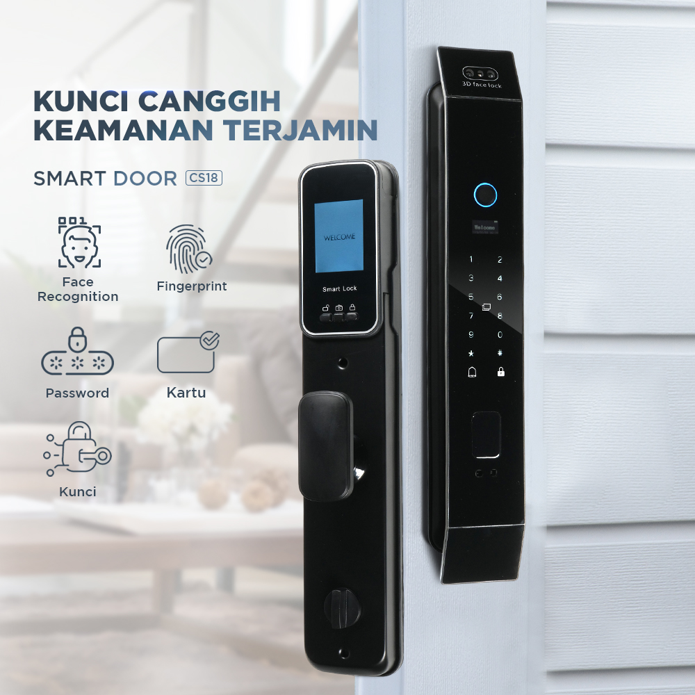 ALOY Smart Door Lock Fingerprint Face Recognition Password Card - CS18