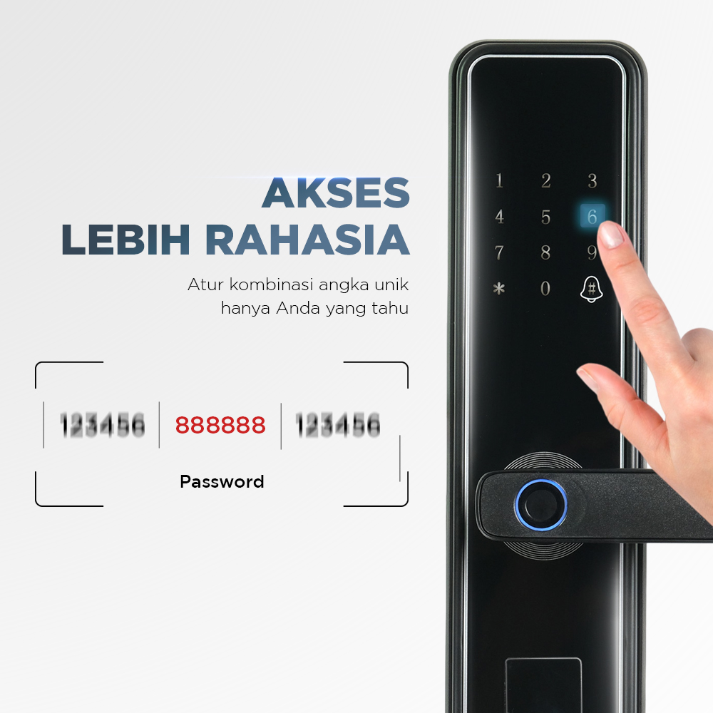 MEFUTAI Smart Door Lock Fingerprint Password Key Card Alarm - K13-1-J