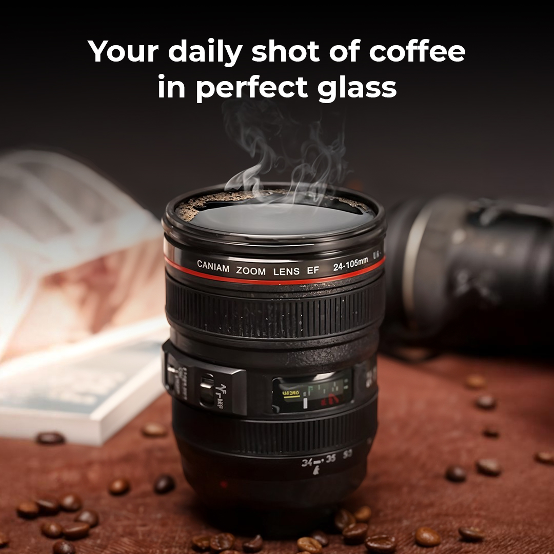 CANIAM Botol Minum Tumbler Panas Dingin Lensa Kamera 24-105mm 400ml