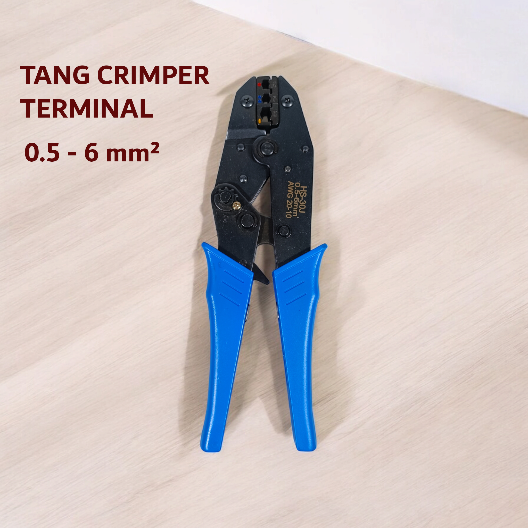 YEFYM Tang Crimper Insulation Terminal Range Crimping 0.5-6mm - HS-30J
