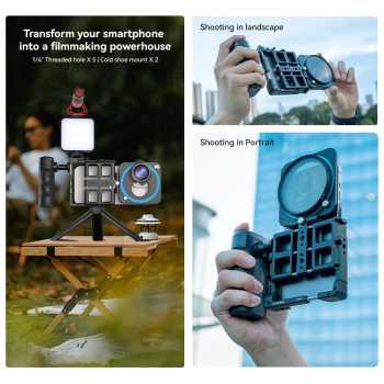 APEXEL Rig Holder Video Smartphone 2in1 Power Bank 2500mAh with Remote - APL-VG05CH